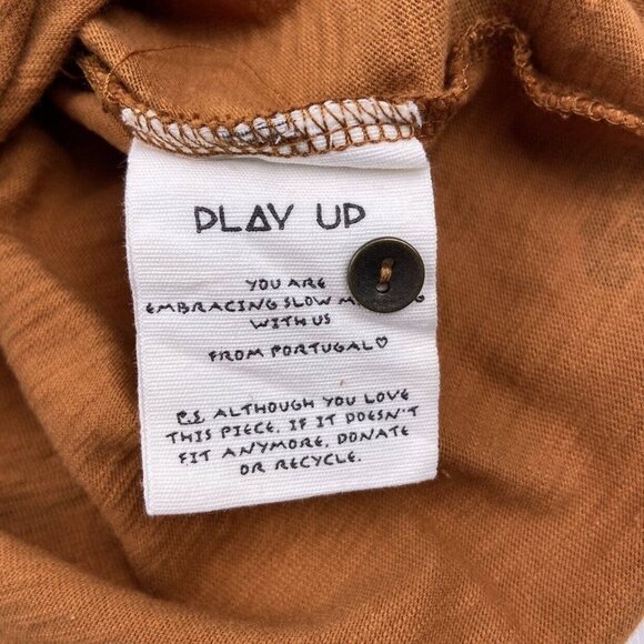NWOT* Play Up Portugal Organic Cotton Ruffle Top in Warm Brown (9m) - Picture 8 of 10